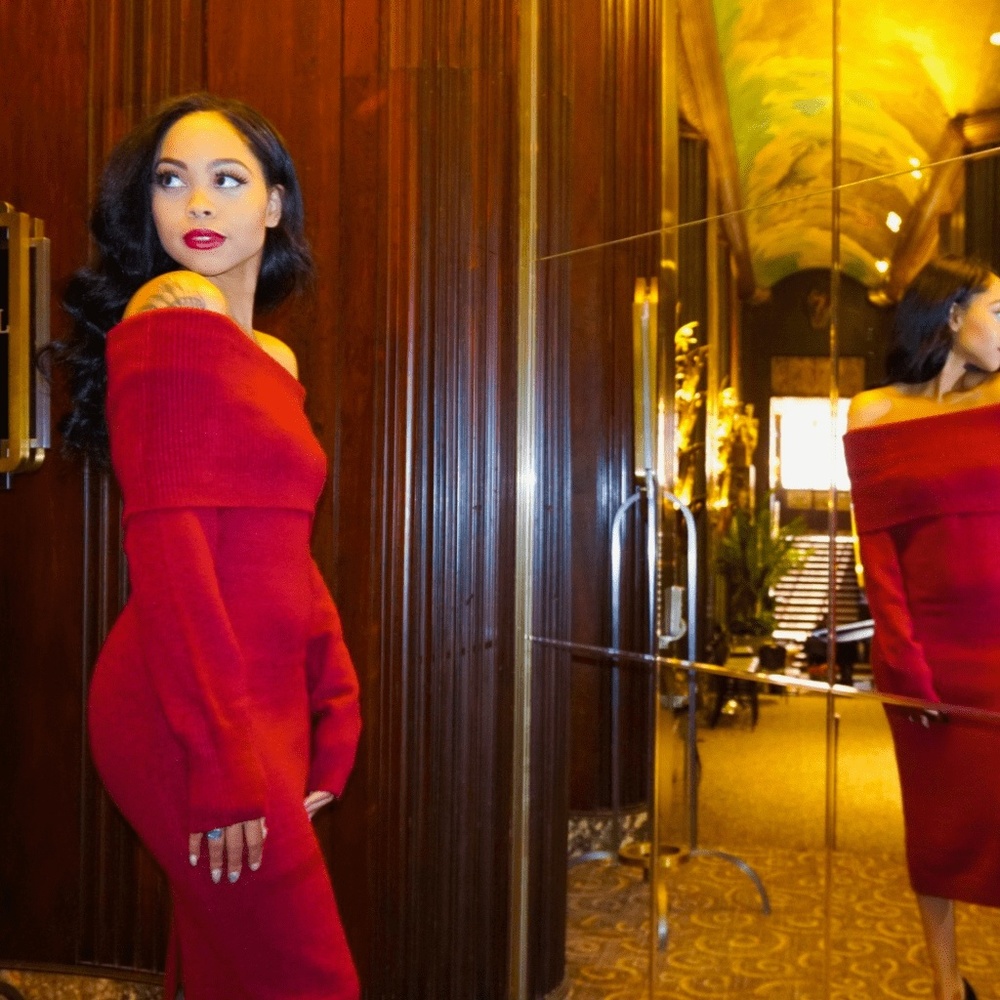 Burgundy Sweater Dress